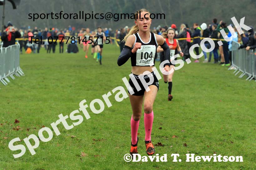 Girls Under-15s 2023 Northern Cross Country Champs., Witton Park, Blackburn. Photo: David T. Hewitson/Sports for All Pics